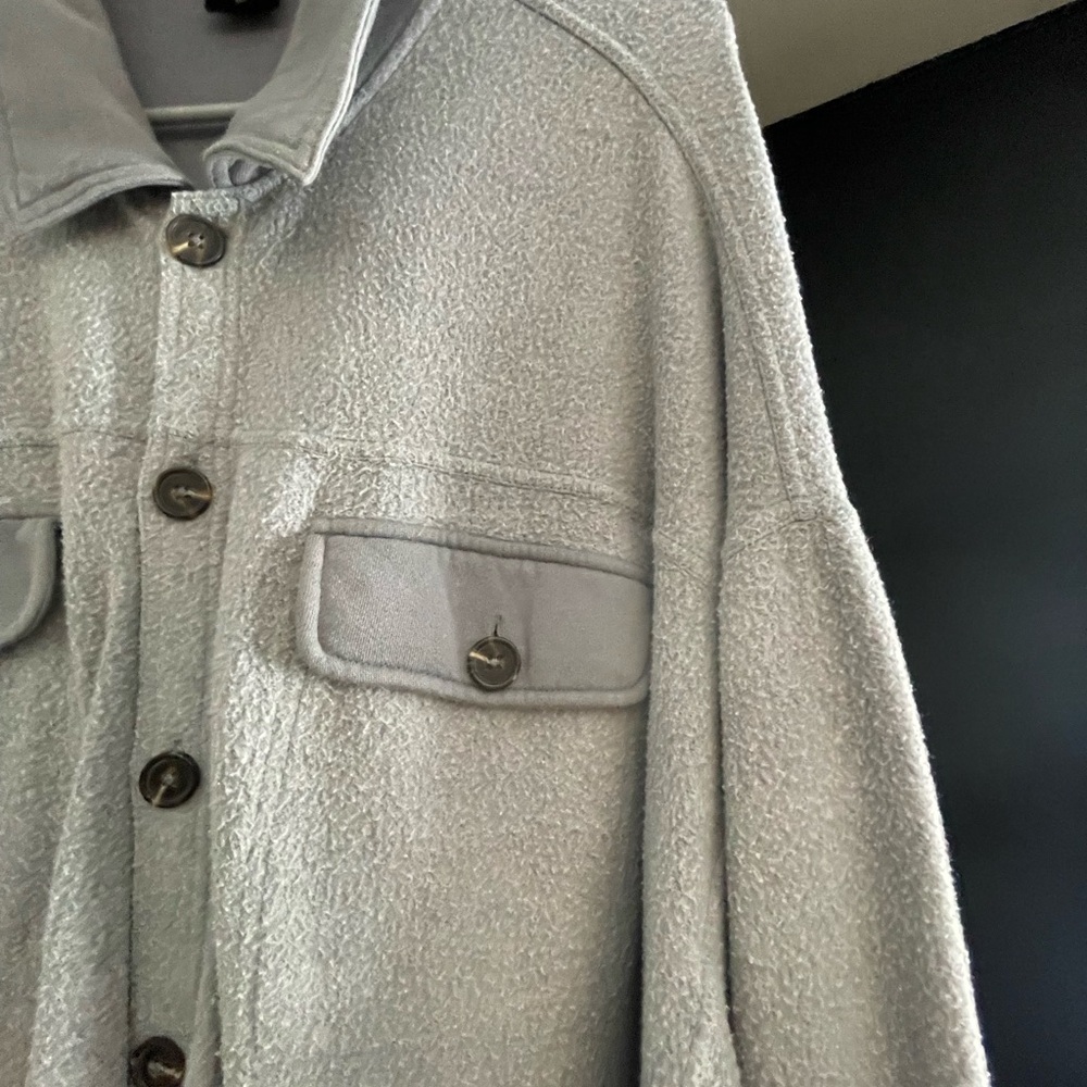PacSun Light Gray Button-Up Jacket - image 3